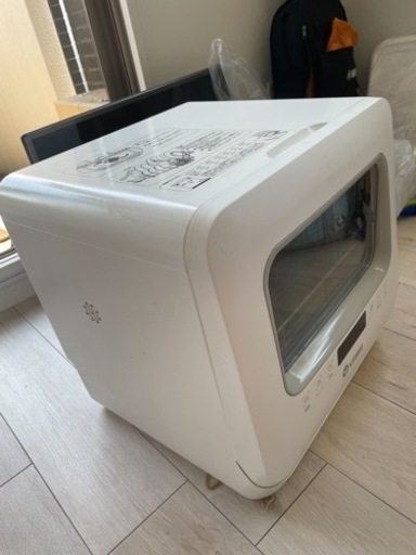 食洗機 卓上型 工事不要 食器洗い乾燥機 コンパクト 小型 タンク式 食洗器 D4P-W ホワイト