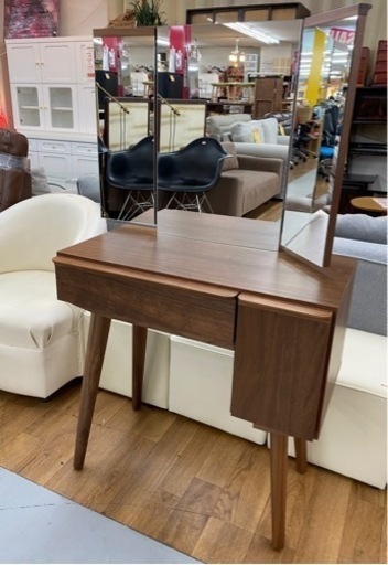 R388 LEGNATEC クラッセ CLASSE Grosse 日本製家具 レグナテック ティペット2 ドレッサー 鏡台 半三面鏡 コンパクト かわいい ウォールナット・ブラックチェリー・オーク 美品