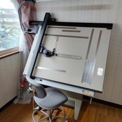 MUTOH ドラフター（LY-1200＋製図用ランプ＋椅子　セット