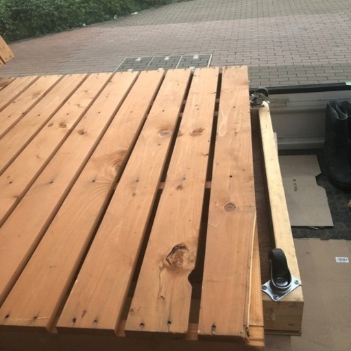 DIY WOODデッキ…など台上隙間有り仕様数量3台‼️塗料塗装…有り‼️