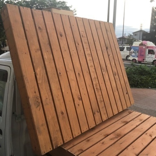 DIY WOODデッキ…など台上隙間有り仕様数量3台‼️塗料塗装…有り‼️