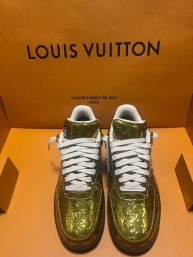 ルイ・ヴィトン ナイキ エアフォース1 By ヴァージル・アブロー ゴールド US8 JP26cm Louis Vuitton × Nike Air Force 1