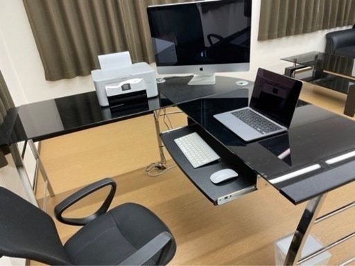 デスク テーブル パソコン チェアセット