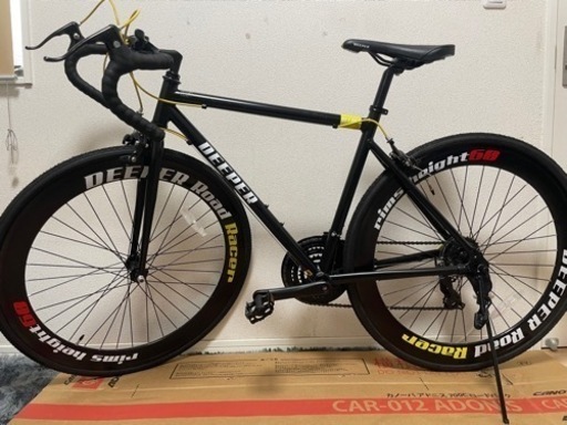 【美品】DEEPER 700C ロードバイク 軽量アルミフレーム シマノ21段変速 700×28C DE-3048AL60