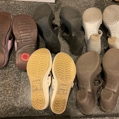 美品❗️レディースサンダル5足　クロックス　フィットフロップの画像