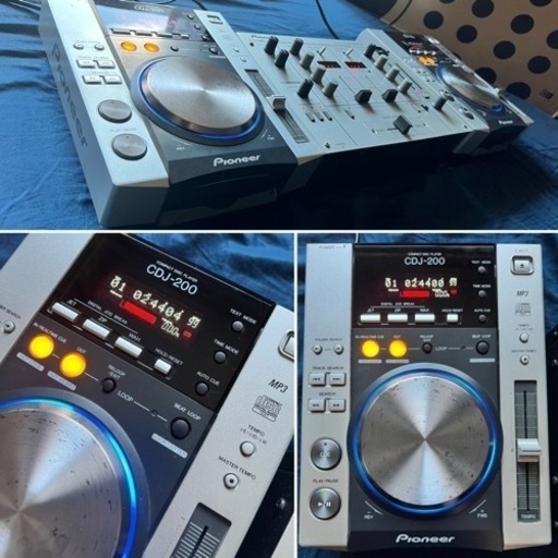 PIONEER パイオニア ミキサーDJM-300-S、CDJ-200 2台 DJセット