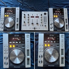 PIONEER パイオニア ミキサーDJM-300-S、CDJ-200 2台 DJセットの画像