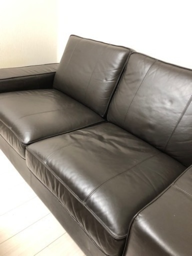 お取引中　IKEA ソファ　kivik シーヴィク　2人掛け　レザー　ダークブラウン