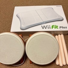 Wii ソフト9本、バランスボード、太鼓の達人用太鼓２個の画像