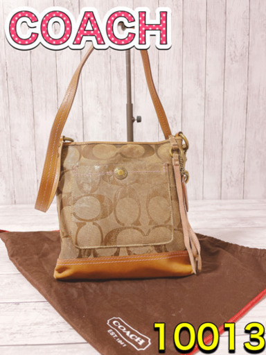 H1286 COACH コーチ　シグネチャー　ショルダーバッグ　ブラウン