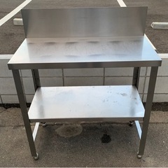 業務用 作業台 調理台 840×400×高さ815(mm) 洗浄済み厨房 規格外 希少品 規格外の画像