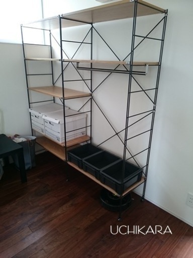 一人暮らし、子供部屋に！レア黒！無印良品システムユニットシェルフセット