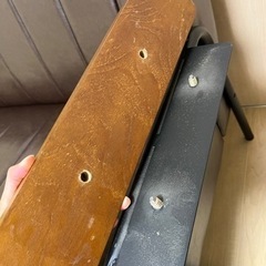 【引取り限定】2人用合皮ソファ(Nシールド ステイン2KD DBR) ニトリソファの画像