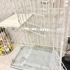 キャットケージ 3段  白 アイリスオーヤマの画像