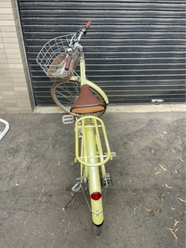 2076　イオン　自転車　24インチ　イエロー　チャリ　黄色