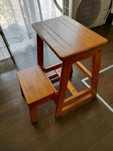 【商談中】木製踏み台　ナチュラルウッドのおしゃれな踏み台