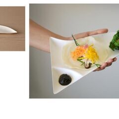 パーティーで大活躍！　三角の流麗なフォルムがお料理を美しく演出します。