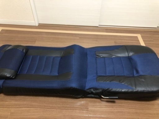 【美品】座椅子　ハイバック　ゲーミングチェア　ネイビー