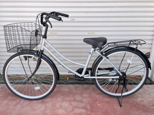 Earthアース/2022年購入数回使用/美品/自転車/24インチシティサイクル/ママチャリ/鍵付き/ライト付き/大きな前かご付/コンパクトで扱いやすい変速なし24インチ型/新生活/買い物/女性/高齢者/福岡市/糸島市/直接引取り/自社便配送/お買換え対応/古い自転車処分可能