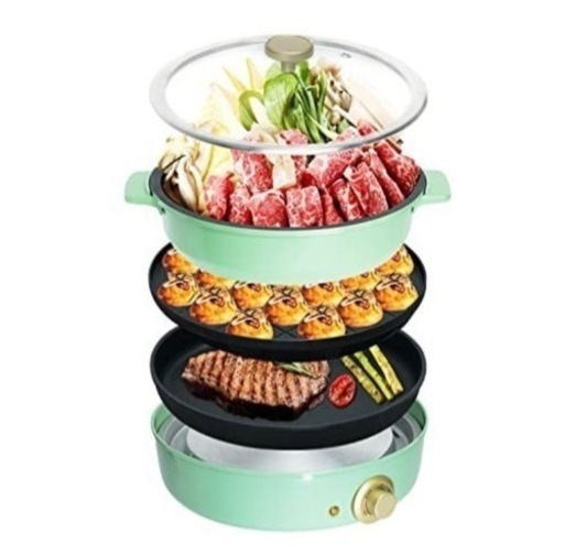 【美品】ホットプレート クッキングプレート 鉄板 電気グリル鍋 