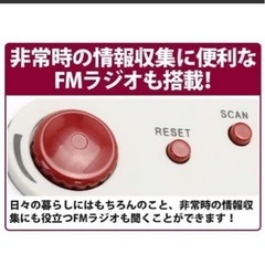 サーキュレーター LEDライト FMラジオ付き ホワイトの画像
