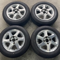 ワ)希少 NISSAN P10/11 プリメーラTe-Vオーテックバージョンホイール 15×6J PCD114.3 4H +45 GOOD YEAR EfficientGrip ECO EG02 195/60R15