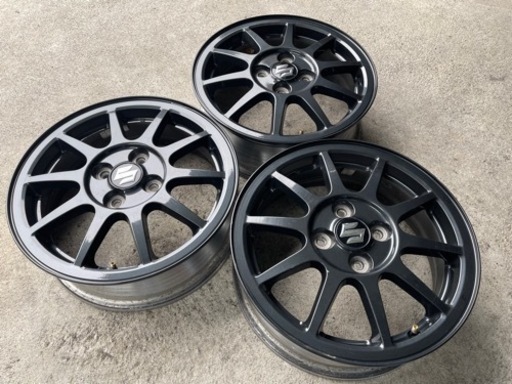 ワ)良品 人気デザイン SUZUKI スズキ アルトワークス HA36S MAT製法 純正アルミホイール 15インチ 5J OFF45 PCD100 4H グレードアップ 流用