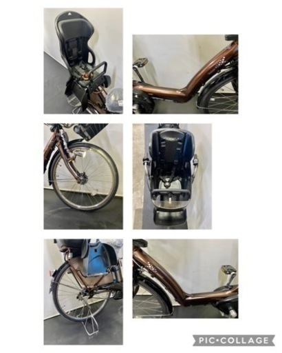 関東全域送料無料 保証付き 電動自転車 ブリヂストン アンジェリーノ 26インチ 3人乗り 8.9ah 茶