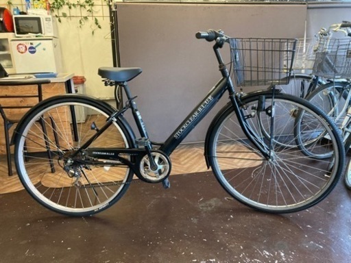 【タイヤ新品！】6段変速　27インチ自転車　ブラック