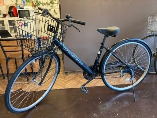 【タイヤ新品！】6段変速　27インチ自転車　ブラック