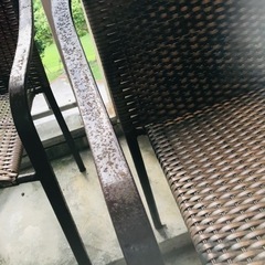 ガーデニングチェア二つセットの画像