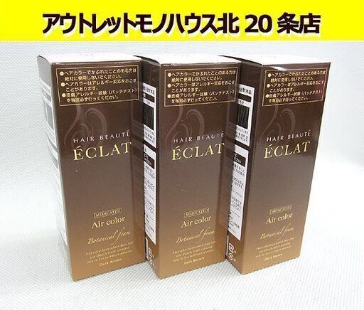 未開封☆3個セット ヘアボーテ エクラ ボタニカル ヘアカラーフォーム 80g 白髪染め ダークブラウン 白髪用 フューチャーラボ 札幌 北20条店