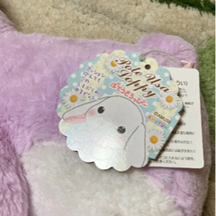 茶色とピンクのかわいいうさぎろっぴー   ぬいぐるみの画像