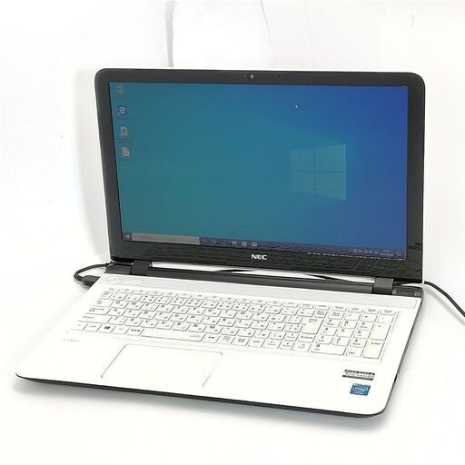 新品SSD Wi-Fi有 15.6型 ノートパソコン NEC PC-LS150TSW 中古良品 第4世代Celeron 4GB DVDRW 無線 カメラ Windows10 Office
