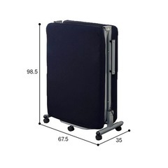 【美品】コンパクト折りたたみベッド  ネイビーの画像