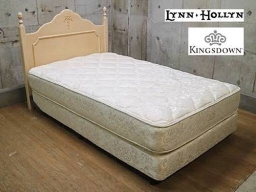 格安⭐︎白系ロココ調ベット⭐︎リンホーリン⭐︎寝心地最高マットレス&ベットカバー付き！