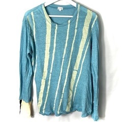 Paul Smith ポールスミス 長袖 Tシャツ ロンT プリント 柄 水色 M 希少 正規品 古着 カジュアル ウェア mixsculture ミックスカルチャー 