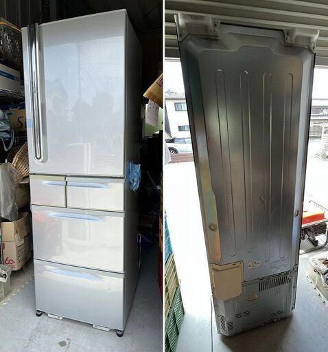 【最終値下げ】★TOSHIBA★東芝 ノンフロン冷蔵庫 GR-40ZS(S) 401L 2007年 動作確認済み 訳あり 現状品 引取り限定 #07Z1636b04