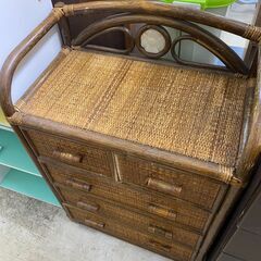 リサイクルショップどりーむ荒田店No.3726　籐家具！　収納多数！　