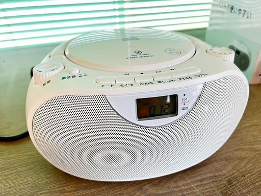 【未使用】CDラジオ コイズミ SAD-47E4 CD ラジオ AM/FM ホワイト 2018年製  /  AJ-0295-S1
