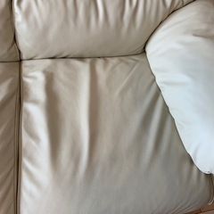 3人掛け　合皮ソファ　の画像