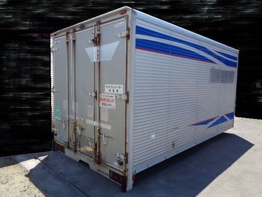 トラックコンテナ 箱 2ｔロング 4380x2180x2350 アルミバン 冷凍冷蔵 倉庫 物置 ガレージ 愛媛より