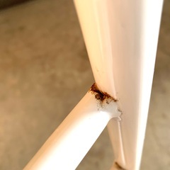 【訳有品】少しグラ付き有り。ダイニングテーブル　セット　木目調　×  ホワイトの画像