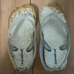 OLD NAVY♡16cm シルバーラメ ビーチサンダル