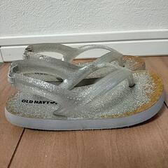 OLD NAVY♡16cm シルバーラメ ビーチサンダルの画像
