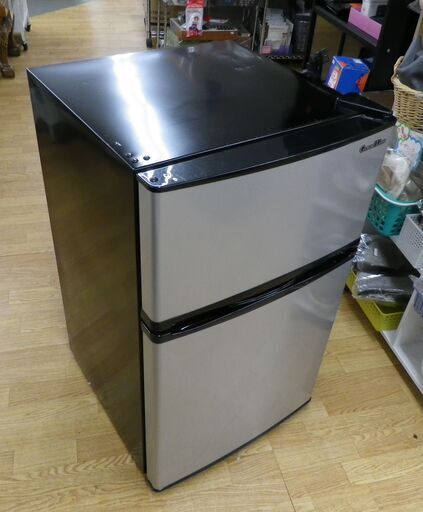 西岡店 冷蔵庫 90L 2ドア 2017年製 Grand-Line AR-90L02SL シルバー コンパクト 100Lクラス 小型冷