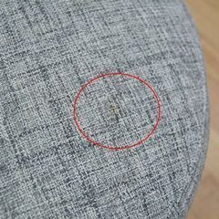 丸形 スツール 直径49×高さ39cm グレー系 布製 脚付き オットマン 椅子 イス いす 札幌市 清田区 平岡の画像