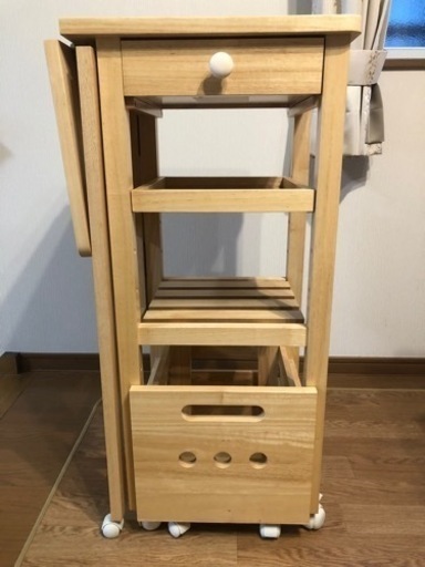 美品★片バタキッチンワゴン