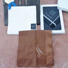 紳士用ハンカチ×２枚　おまけつき　新品