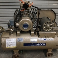 オイルレス　エアーコンプレッサー  東芝　訳あり！0.75kw ...